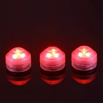 10 kos/Veliko LED Podvodna Vaza Tealight Baterija Upravlja Mini LED Luči Za Božično Dekoracijo Dobave