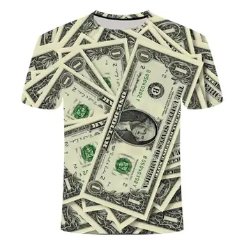 2020 denar 3d tiskanih moška t-shirt modi krog vratu otroci/men ' s kratkimi rokavi