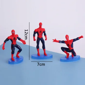 Disney Marvel Avengers Spider Man 7pcs/set 7-12 cm Dejanje Slika Držo Anime Dekoracijo Zbirka Figur Toy model otroke