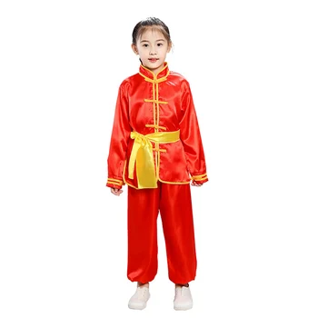 Otroci Fantje Dekleta Kitajske Tradicionalne Kostume Taekwondo Wushu Kungfu Oblačila Sklop Saten Borilne Veščine Taichi Enotno Delovanje