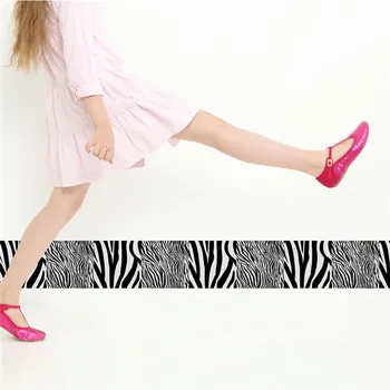 Eco-friendly PVC Zebra vzorec Meji roll Modni dekorativni Baseboard nalepke koridor Študija soba v živo soba, spalnica dekorativni