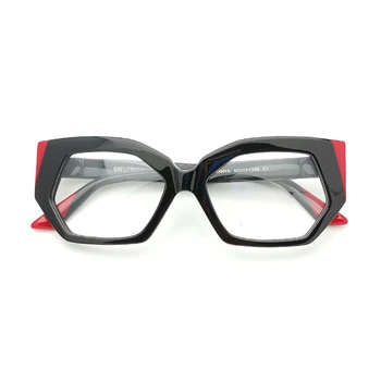 Tanja Acetat Lepilo Rdeča Kombinacija Obravnavi očala Rjave Tortoise Luksuzne blagovne Znamke Moški Ženske Optičnih Slik 2021 Najnovejši