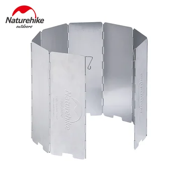 Naturhike 8 Plošče iz aluminija folding Veter Ščit Zaslonu za zunanje kampiranje plinski štedilnik