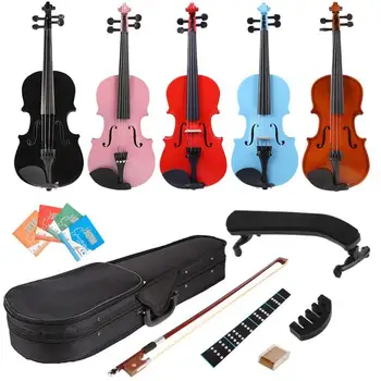 1 Nastavite 1/8 velikost Opornica Akustični z Violino Primeru Lok Nalepke Strune Ramenski Ostali Glasbeni Instrument, Vaditelj za Začetnike