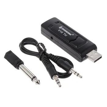 UHF USB 3,5 mm 6,35 mm Brezžični Mikrofon Ročni Megafon Mikrofona s Sprejemnikom za Karaoke Govora, Zvočnik G6DD