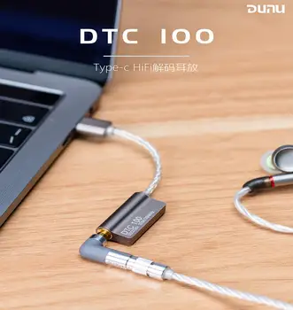 DUNU DTC100 Hifi DAC AMP DSD256 Prenosni Ojačevalnik Dekodiranje Linijo USB Tip-C Do 3,5 Vmesnik vmesnik Za mobilni telefon, PC Windows OS