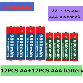 AA+AAA baterije 1,5 V AA 9800 mAh+1,5 V AAA 8800 mAh Alkaline1.5V Baterija Za Uro Igrače baterijo Fotoaparata