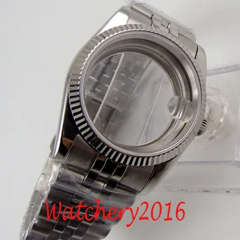 36mm Safirno Steklo Watch Primeru, + jubilejne Trak Fit Miyota 82 vrsto Gibanja