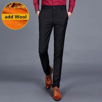 2019 Nova moška Moda Boutique Barva Priložnostne Poslovna Obleka Hlače v korejskem slogu Moške Zimske in Poletne Hlače, dolge hlače Moški