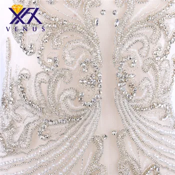 XFX VENERA Sparkly 1 PC ročno izdelanih kroglic obliži okrasnih aplicirano crystal mesh elegantno bleščečo steznik dekorativni diamante strass