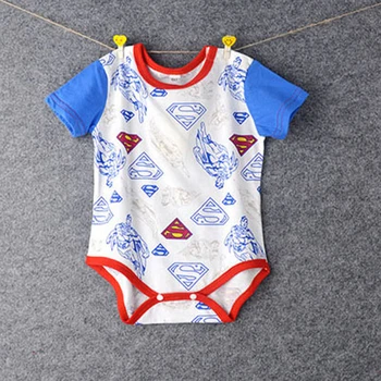 Baby Boy, Girl Obleke Kratek Rokav Risani Junak Nov Poletni Baby Romper Novorojenčka Jumpsuits & igralne obleke Baby superheroj telo