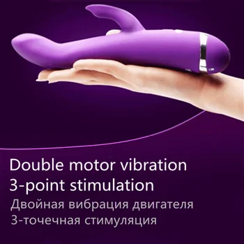 Durex Rabbit Vibrator Prilagodljiv 2 Motorji 3 Točke Stimulator G-spot Vagina Vodoodporni Vibrator Vibratorji Adult Sex Igrače za Ženske