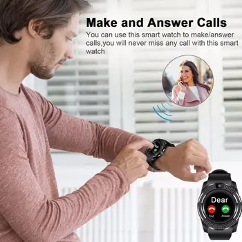 Vrhunsko V8 Moških Bluetooth Šport Ure, Ženske, Dame Rel gio Smartwatch s Kamero Reže za Kartico Sim Android Telefonov Novi modeli