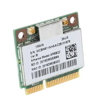 AR9462 AR5B22 WB222 Half Mini PCIe 300Mbps Bluetooth4.0 WLAN, Wifi Brezžično Kartico 83XB