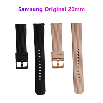 Originalni Samsung Galaxy Watch 42mm SM-R810 Prestavi Šport SM-R600 Prestavi S2 klasičnih Aktivnih Silikonski Trak Šport Zapestni Pašček 20 mm