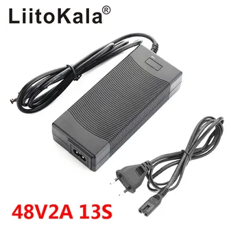 LiitoKala 48V 2A polnilec 13S 18650 baterijo, polnilnik 54.6 v 2a konstantnim tokom stalen pritisk je poln self-stop