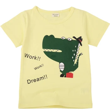 2020 Poletje Dinozaver Tiskanja Otroci Fantje T-shirt Kratek Rokav Baby Dekleta T-majice Bombaž Otroci T Shirt Risanka Tee Vrhovi Fant Krpo
