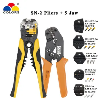 Barve, Komplet robljenjem orodja SN-2 SN-28Bpliers čeljusti komplet za odstranjevanje žice, rezalniki klešče za plug/cev/izolacija terminali objemka orodja