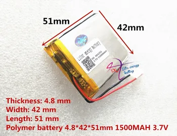Liter energijo baterijo 3,7 V litij-polimer baterija 1500mAh C430 GPS navigator 484251 diktafon
