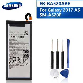 Samsung Original EB-BA520ABE Baterija Za Samsung GALAXY A5 2017 SM-A520F 2017 Izdaja Originalnih Nadomestnih Telefona Baterijo 3000mAh