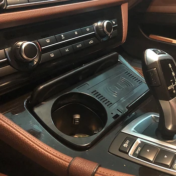 15W avto qi brezžično polnjenje telefona polnilnik za polnjenje tablice nosilec za telefon, oprema za BMW Serije 5 F10 F18 525 530 2012-2017