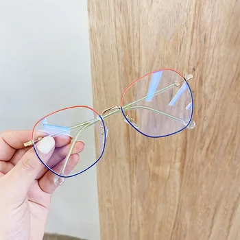 Nepravilna Modra Svetloba Blokiranje Očala za Ženske Človek Kovinski Optičnih Slik Računalniška Očala, ki Niso na Recept Očala Multicolor