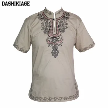 Dashikiage Moške Vezenje Slim Čudovite Barve Tradicionalnih Dashiki Mali Afriške Vintage T-shirt
