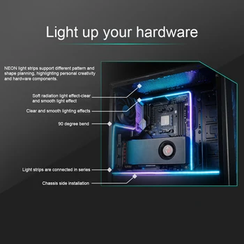 550mm Prilagodljiva Montaža PC Uporabljen Računalnik Primerih Upravljavec matične plošče DIY Pribor 3Pin Luči LED Trakovi, 5v Digitalna RGB