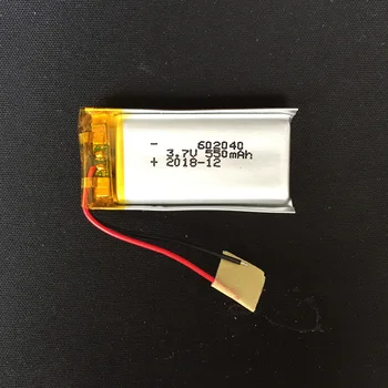 3,7 V 550mAh 602040 Litij-Polymer Li-Po baterija li ionska Baterija za Polnjenje celic Za Mp3, MP4 MP5 GPS, PSP, mobilni bluetooth