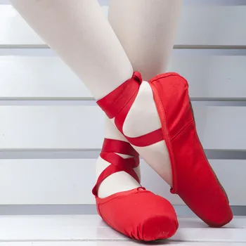2021 Odraslih Baletne Pointe Plesne Čevlje Dame Strokovni S Trakci Ženska