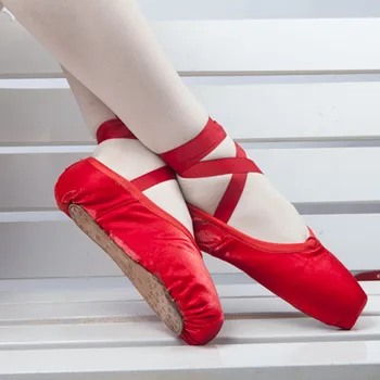 2021 Odraslih Baletne Pointe Plesne Čevlje Dame Strokovni S Trakci Ženska