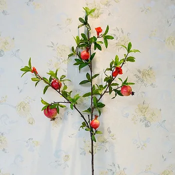 Umetni Šipek dolge veje z listi ponaredek sadje, cvetje DIY doma vrt okras rastlin plantas artificiales