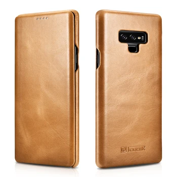 Za Samsung Note9 Flip Primeru Retro Pristen Cowhide Usnje Telefon Primeru Slim Poslovni Smart Cover za Samsung Galaxy Note9 Note8