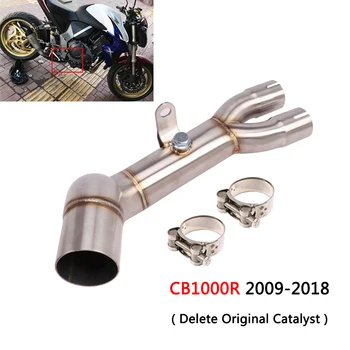 Brisanje Katalizator za Honda CB1000R 2009-2018 Motocikel Izpušne Cevi Sredi Povezavo Cevi Zdrsne Na Prvotno Glušnika iz Nerjavečega Jekla