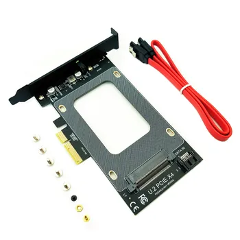 PCI-E Riser 3.0 4X na U. 2 SFF-8639 Adapter PCIe U. 2 SSD za kartico PCI Express Kartica Podpora U. 2 SSD 2.5