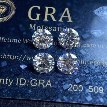 Lab diamond kamen 1carat 6,5 mm IJ Barve VVS1 Svoboden moissanite kamna Obroč, nakit uhani, zaradi česar