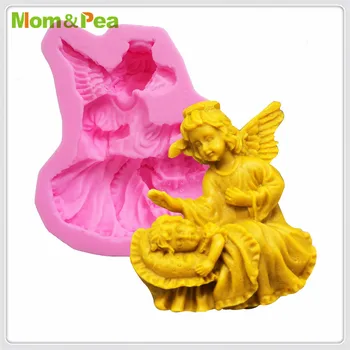 Mama&Grah MPA1987 Angel Silikonsko Plesni Torto Dekoracijo Fondat Torto 3D Plesni, Hrana Razred