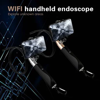 F110 Ročni WIFI Endoskop Fotoaparat 1M Kača Cev Borescope Nepremočljiva Android USB Endoscopio 8 mm 8LED HD1080P Fotoaparat šatulji