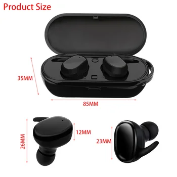 TWS Brezžične Slušalke Brezžične Bluetooth Slušalke z Mikrofonom za Prostoročno uporabo Brezžične Mini Čepkov Za Xiaomi Elari Nanopods #20