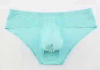 2020 blagovno Znamko Moške Ledu Svileno spodnje Perilo za Moške 3D Brezhibno Seksi Hlačke pregleden Ultra-tanek sukanec Spodnje hlače Moški Gay Bikini