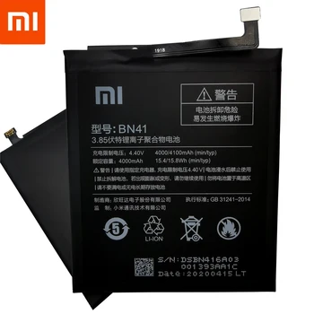 Prvotne Xiao Mi Pravi 4100mAh BN41 Baterija Za Xiaomi Redmi Opomba 4 MTK Helio X20 / Opomba 4X Pro MTK Helio X20 + Orodje