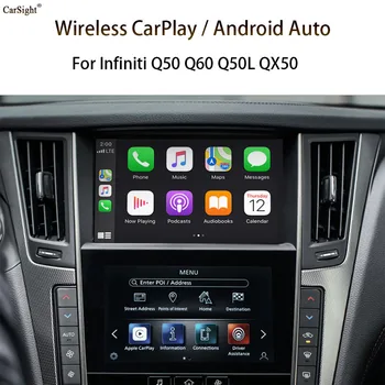 OEM Vozil Zaslon Nadgraditi Pametni Zrcaljenje za Infiniti Q50 Q60 QX50 Q50L Avto Igra Spotify GPS, Android Auto