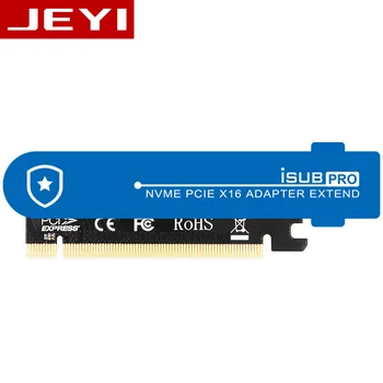 JEYI iSUB PCIE3.0 NVME Adapter x16, PCI-E Polno Hitrostjo M. 2 2280 aluminija stanja, Toplotna prevodnost silicijevi rezini hlajenje