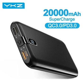 YKZ 20000mAh Moči Banke Hitro Telefon Polnilec za Hitro Polnjenje 4.0 QC3.0 FSP SCP Prenosni Zunanje Baterije za Huawei P40 PD Powerbank