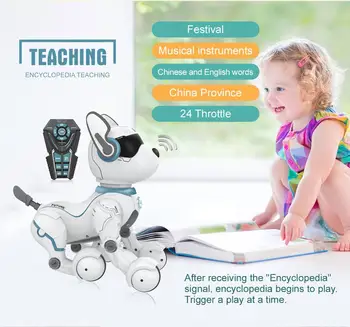 Baby Otroci Igrače za Simulacijo elektronskih igrač Oddaljeni Zvočni Nadzor Robota Pes Tos Smart Ples Petje, ki Govorijo angleško Različico Darilo