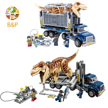 2018 Nove 75933 638pcs Jurassic Svet Tyrannosaurus Rex Prevoz Model Igrače Za Otroke, Bela 10927Building Blok Darilo
