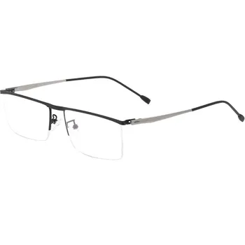 YIMARUILI poslovnih pol-okvir očal moške ultralahkimi, moda kratkovidnost očal okvir optičnega recept očala P8827