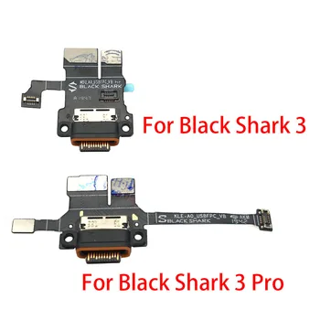 Polnjenje prek kabla USB Vrata Odbor Flex Kabel Priključek Deli Za Xiaomi Black Shark 3 Blackshark3 Pro Mikrofon Modul