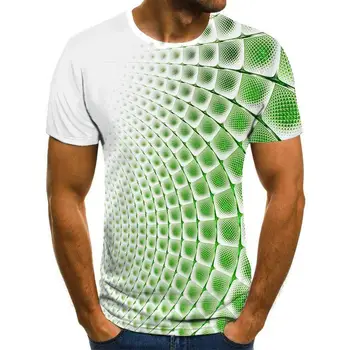 Poletje T-shirt za moške ulične O-vratu kratki rokavi T-shirt vrhovi punk stil za moške obleke, casual 3D tisk T-shirt