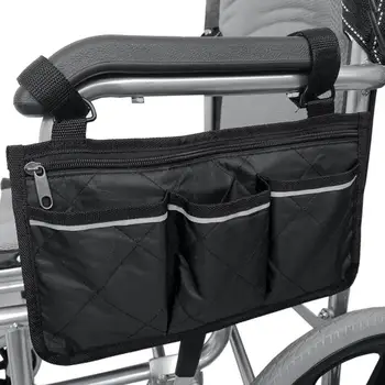 Invalidski Voziček Strani Vreča Armrest Prenosni Multipocket Torbica Za Shranjevanje Nepremočljiva Potovalna Torba, Velika Zmogljivost Vrečko Za Shranjevanje